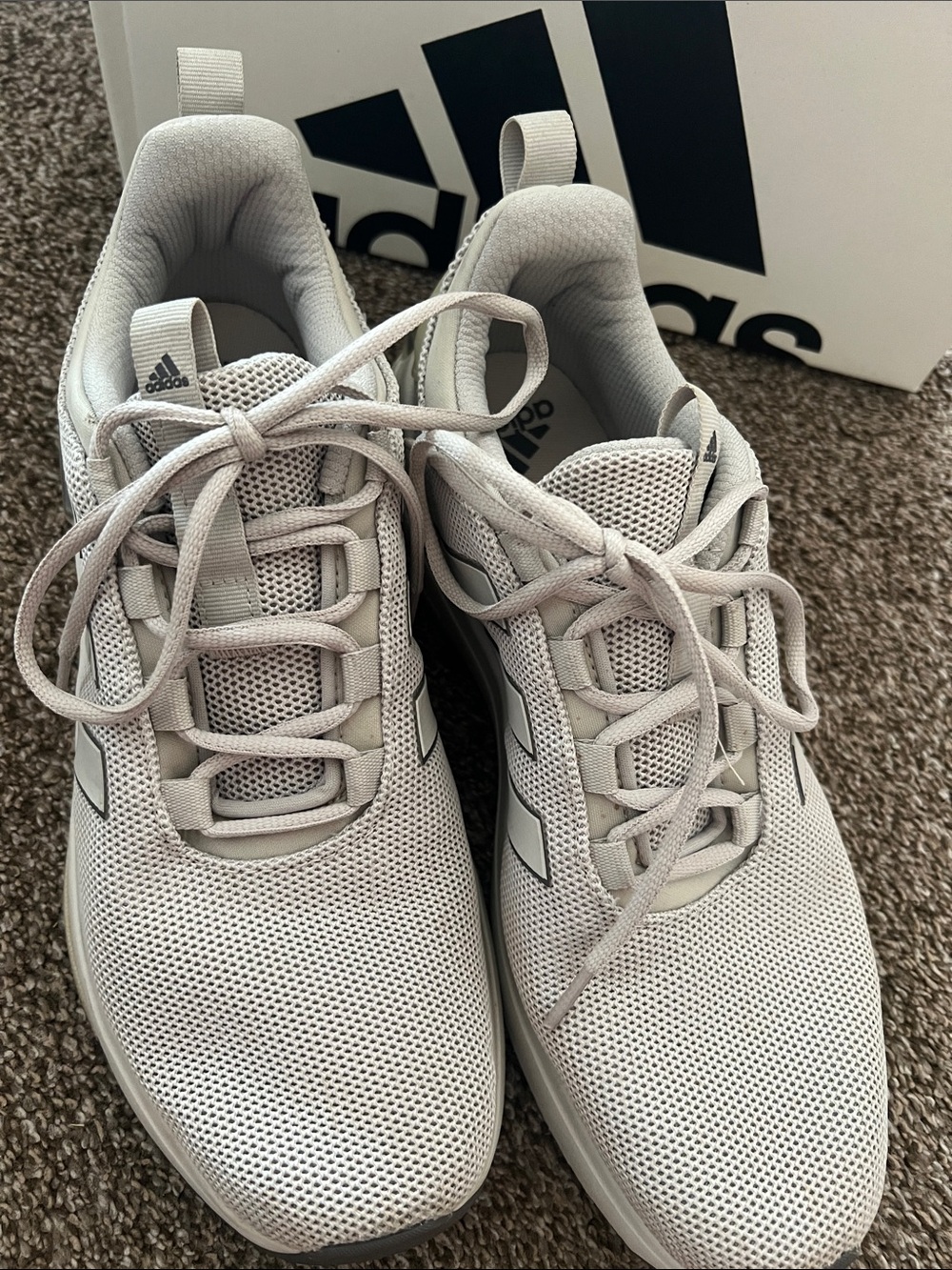 adidas Men's Mesh Athletic Sneakers - Light Grey